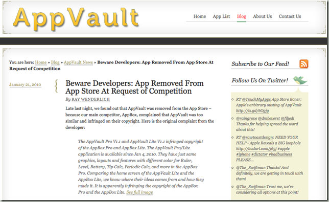 AppVault without broken apple